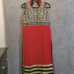 Long Indian Red Gown